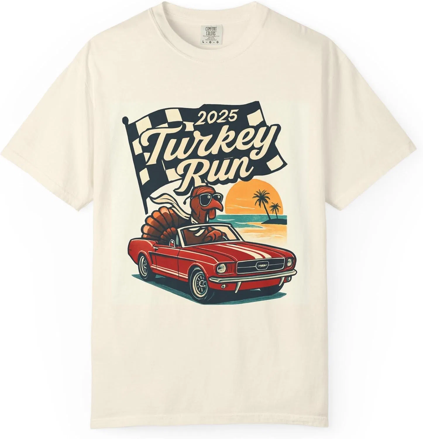Женская футболка с ретро-принтом Comfort Colors, Ivory