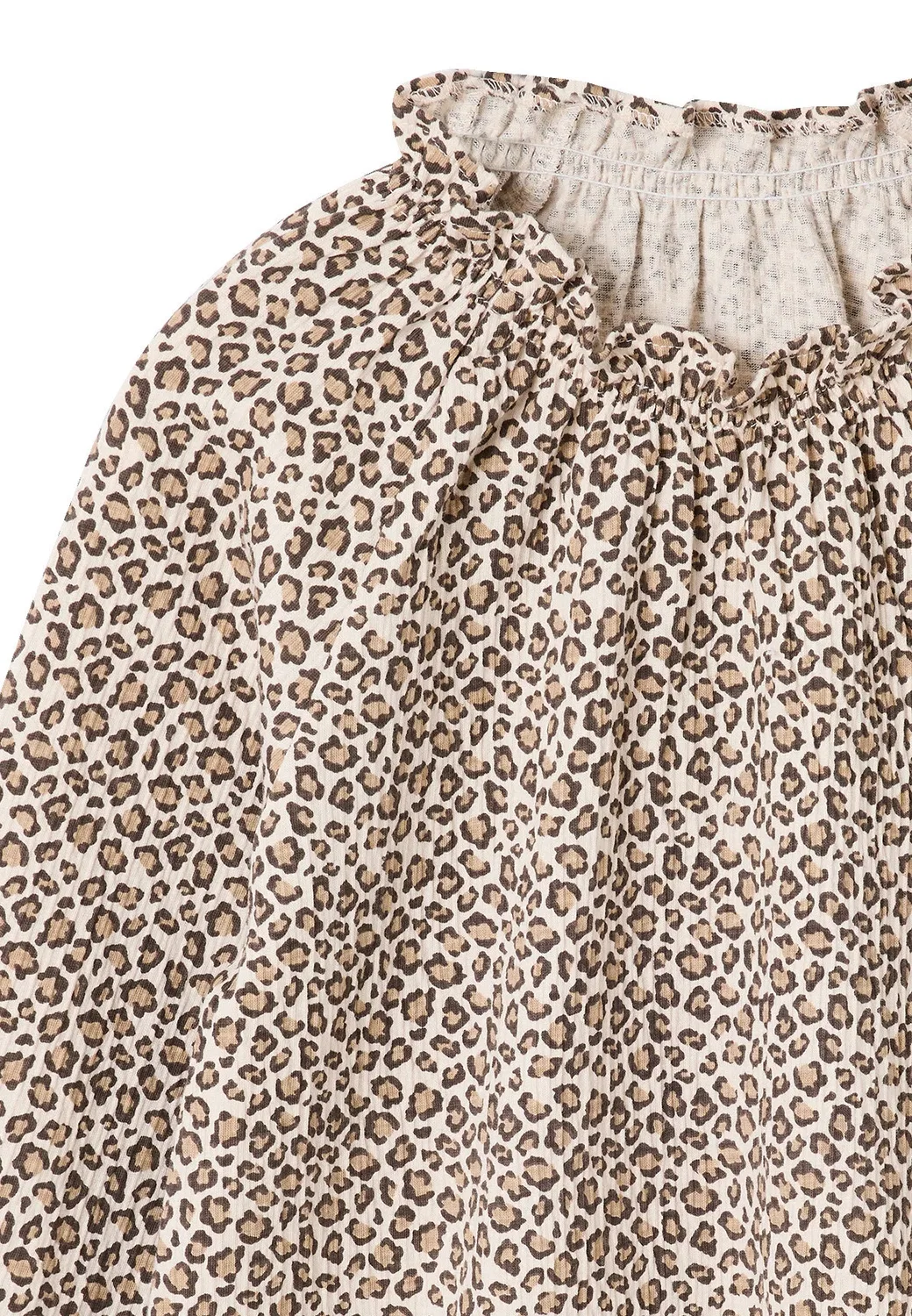 Mädchen blusenshirt mit rüschenkragen - блузка Vertbaudet, Camel — фото 3
