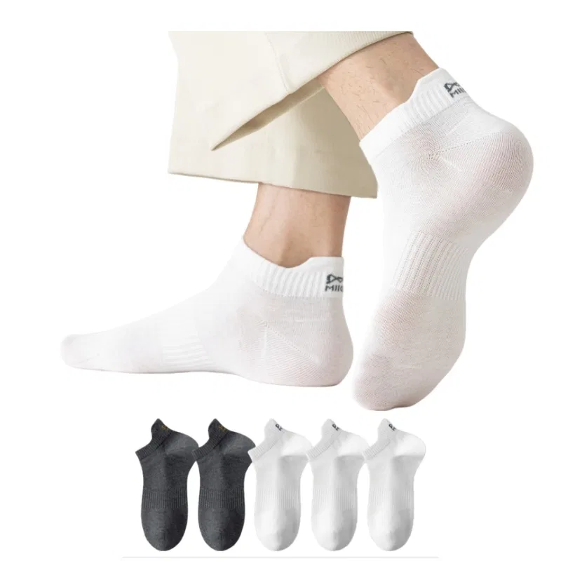 Детские носки-следки с принтом, Black 2, White 3, MIIOW