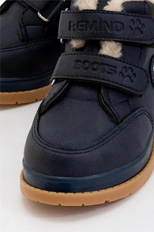 Детские сапоги для девочки на плоской подошве Liger, Navy Blue — фото 3