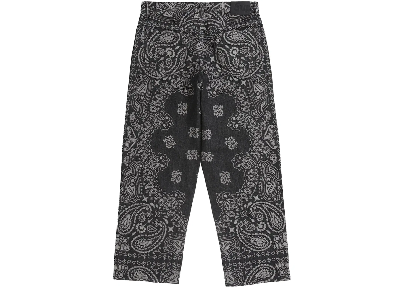 Мужские джинсы свободного кроя с принтом Bandana Jacquard Supreme, Black — фото 2