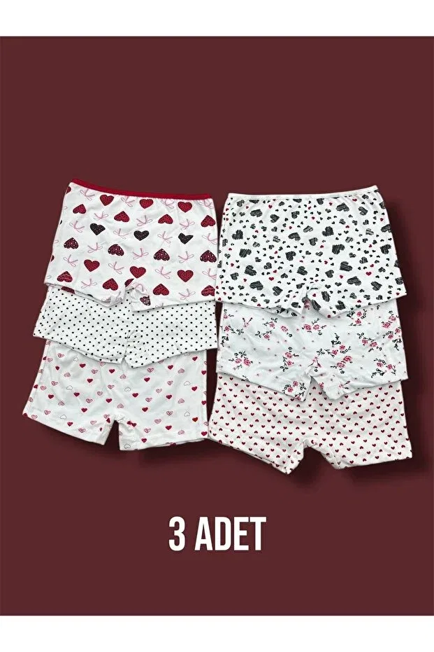 Детские боксеры для девочек с принтом Mixed Patterned Erdenay Tekstil, Multicolor