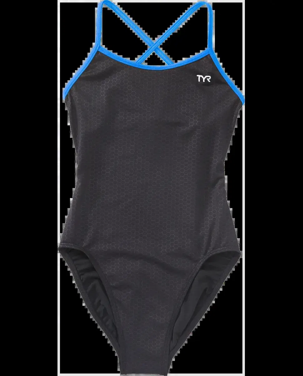 Детский купальник с открытой спиной Hexa Trinityfit Tyr, Kosmosblau