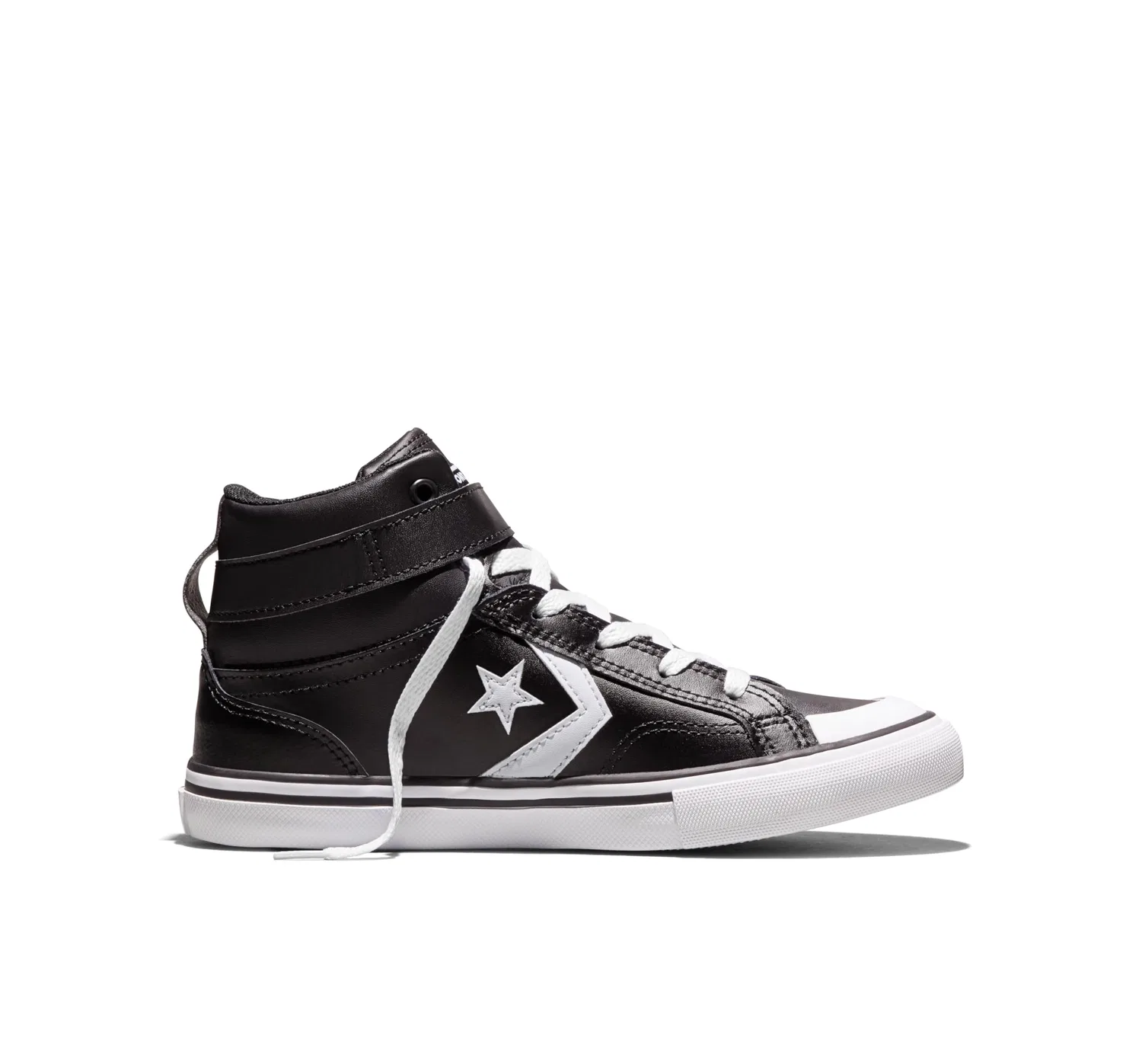 Детские кроссовки для девочек с ремешком Pro Blaze Strap Leather Converse, Black White