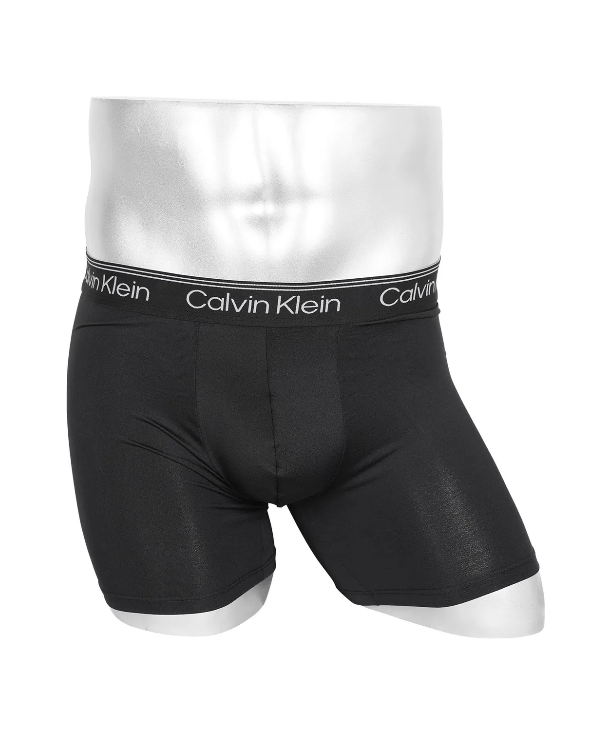Мужские длинные боксеры из микрофибры MICRO STRETCH RELAUNCH Calvin Klein, Black