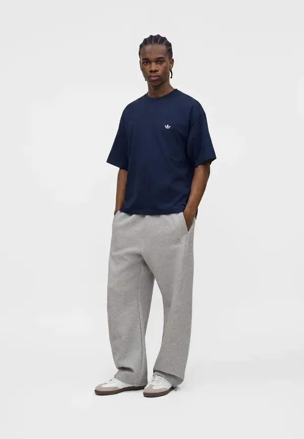 Футболка унисекс - простая футболка Adidas Originals, индиго — фото 2