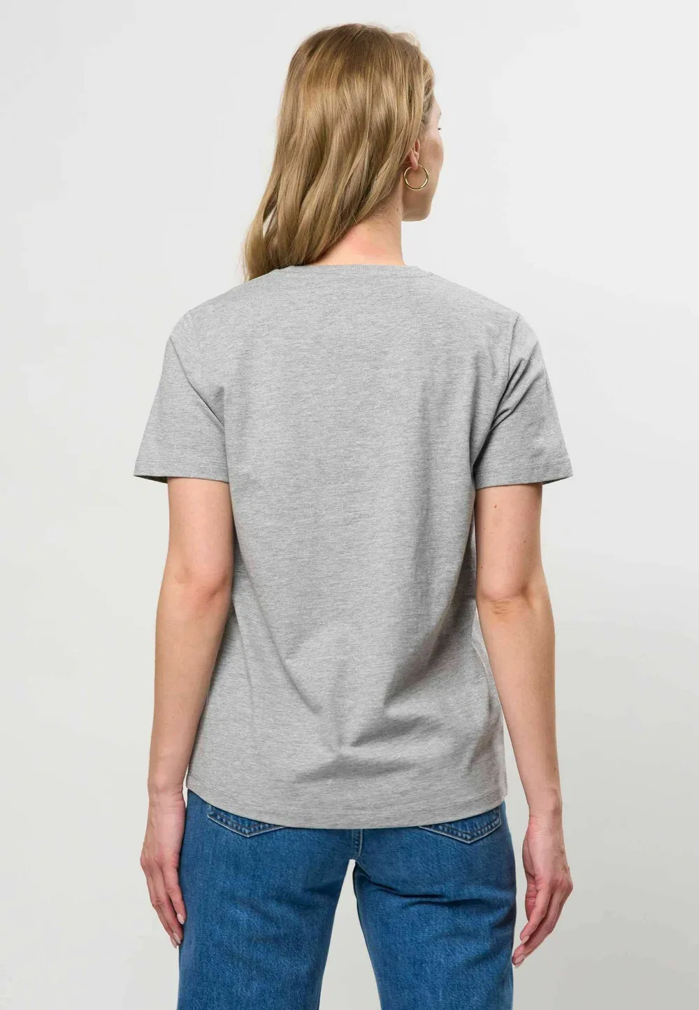 Uwleika - базовая футболка U.S. Polo Assn., Grey Melange — фото 3