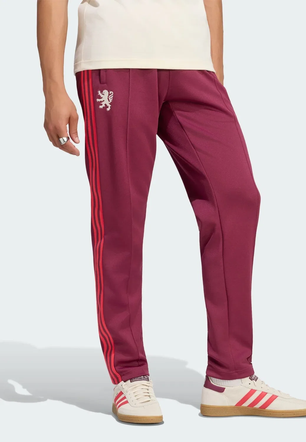 Спортивные брюки Olympique lyonnais originals - клубная одежда Adidas Performance, Victory Crimson