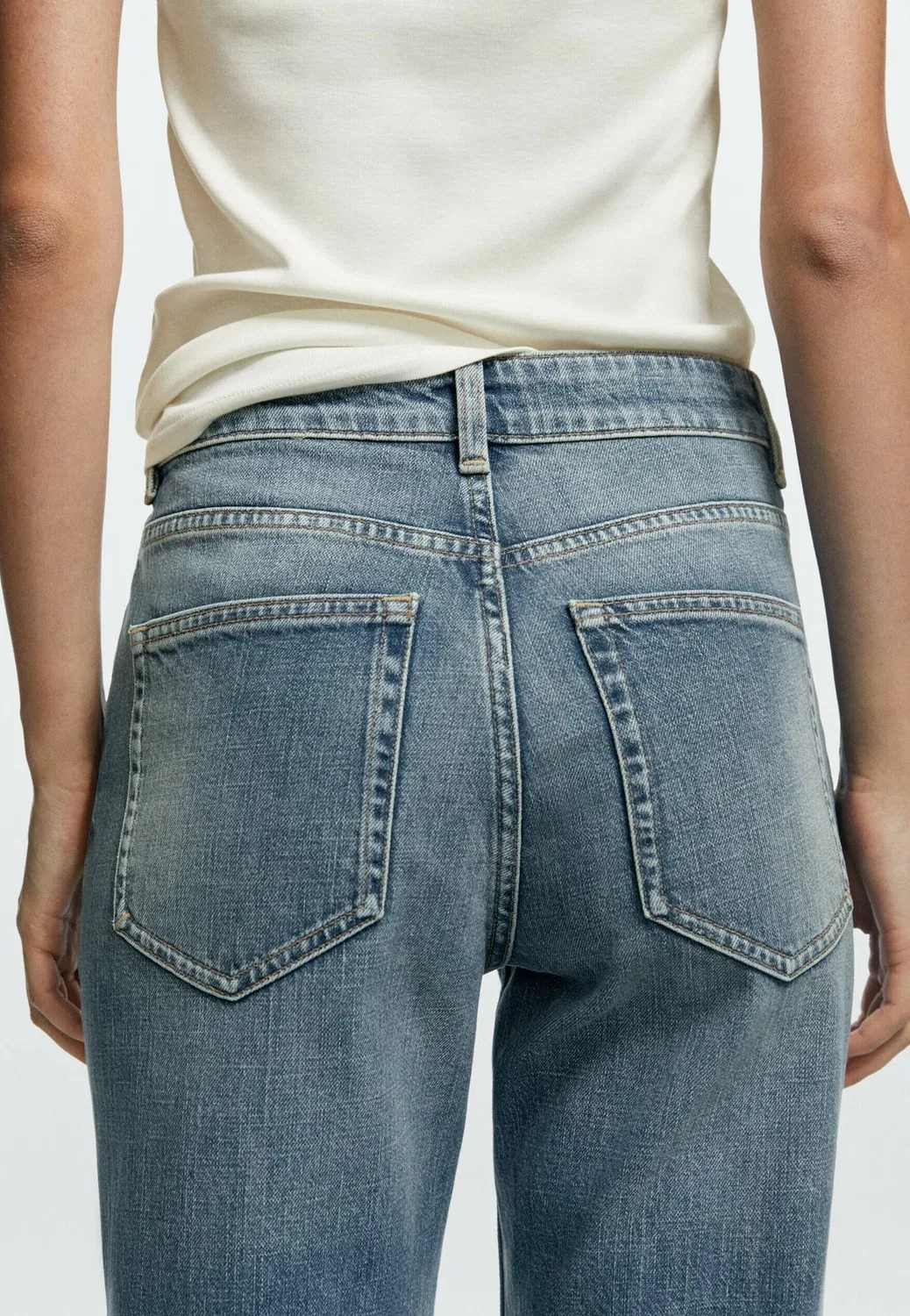 Джинсы-Клеш Massimo Dutti, Blue Denim — фото 4