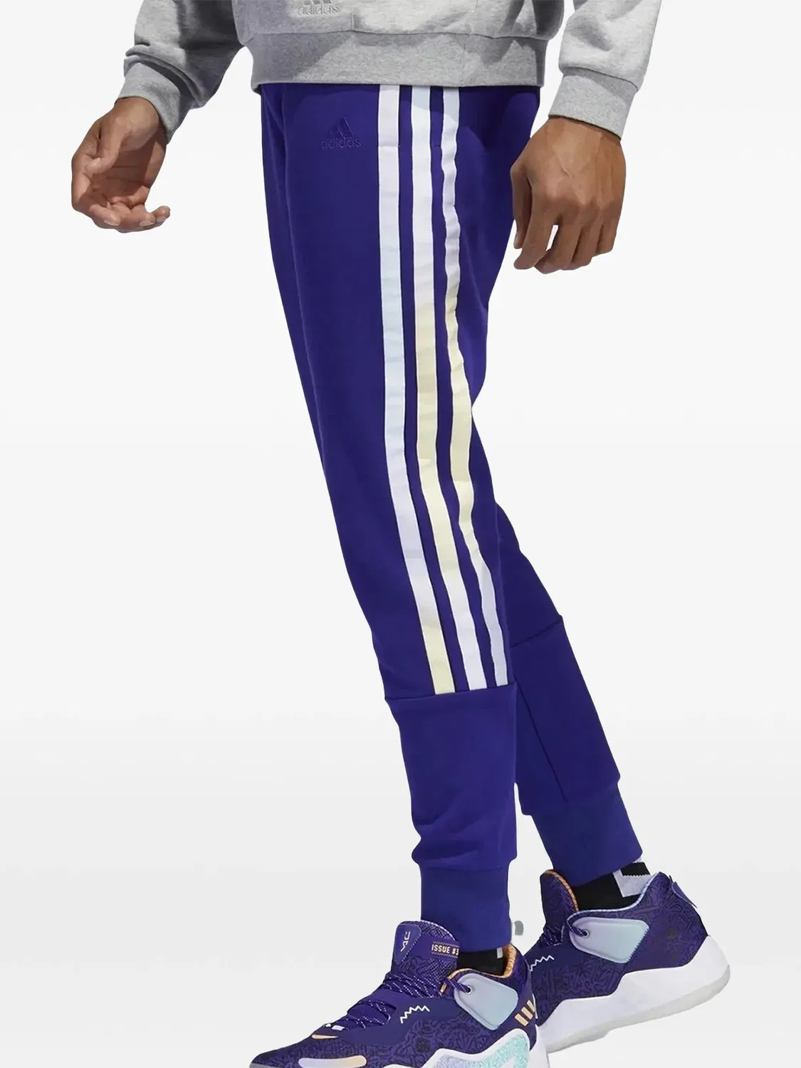 Трековые брюки с полосками Adidas, пурпурный