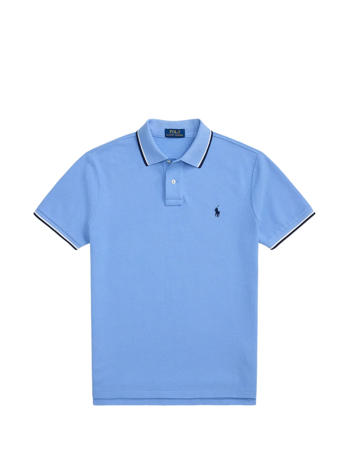 Вышитая футболка-поло с короткими рукавами Polo Ralph Lauren, синий