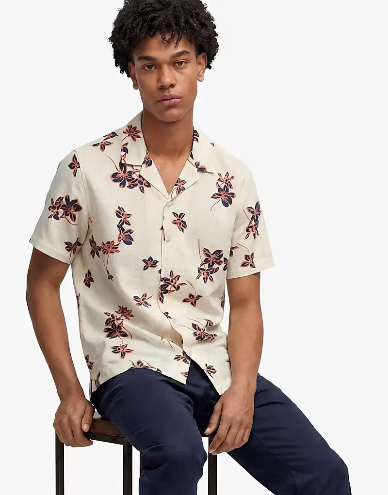 Футболка Superdry Cabana с коротким рукавом для отдыха у бассейна, лотоса, кремовый