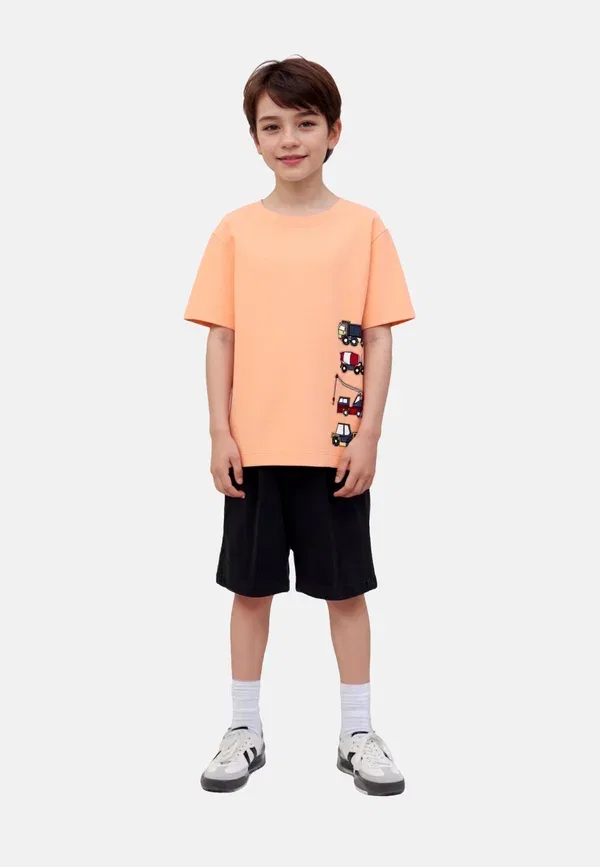 Футболка с принтом Vagno kurzarmshirt 2er pack Name It, Orange, оранжевый