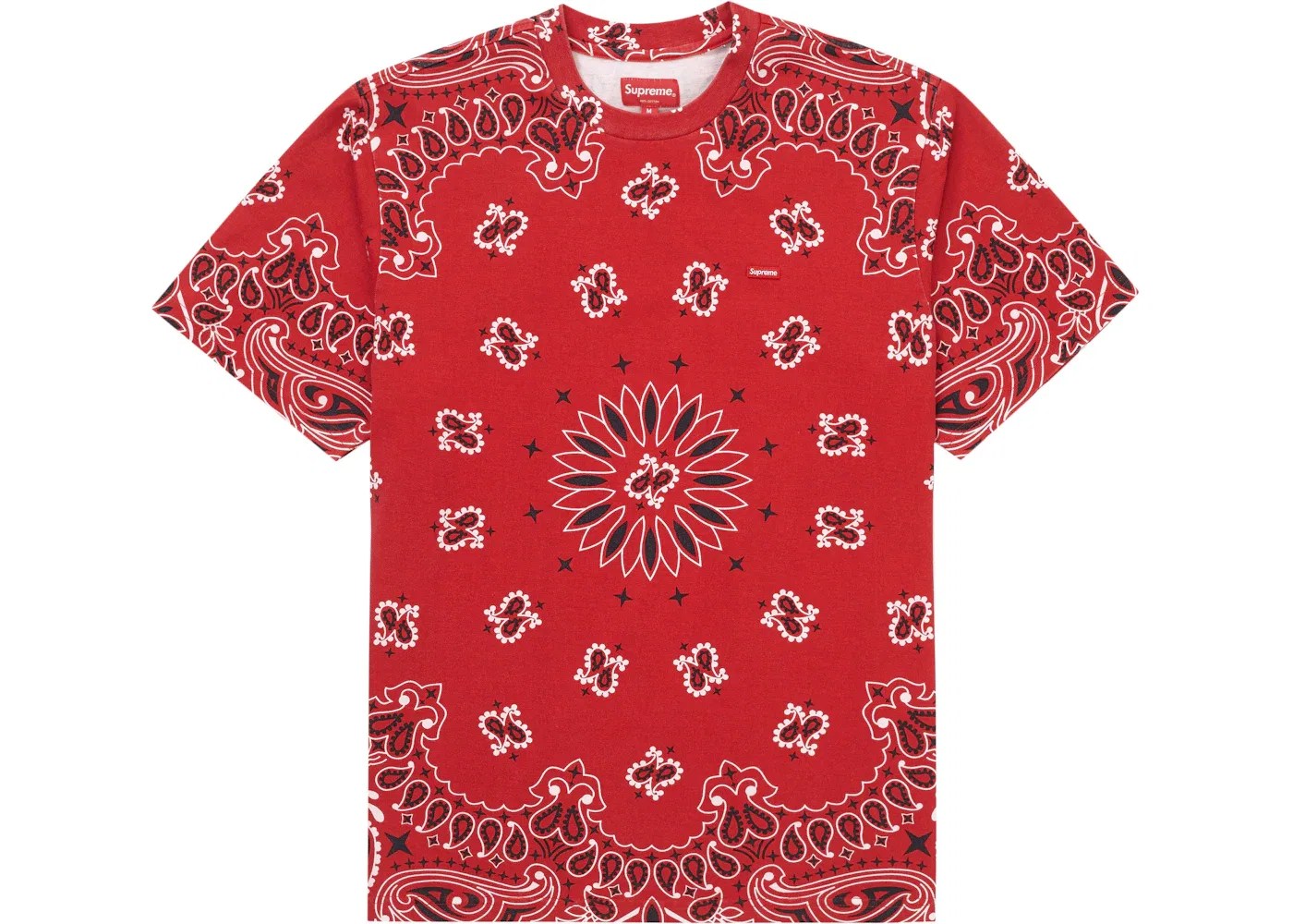 Мужская футболка с принтом Supreme Red Bandana