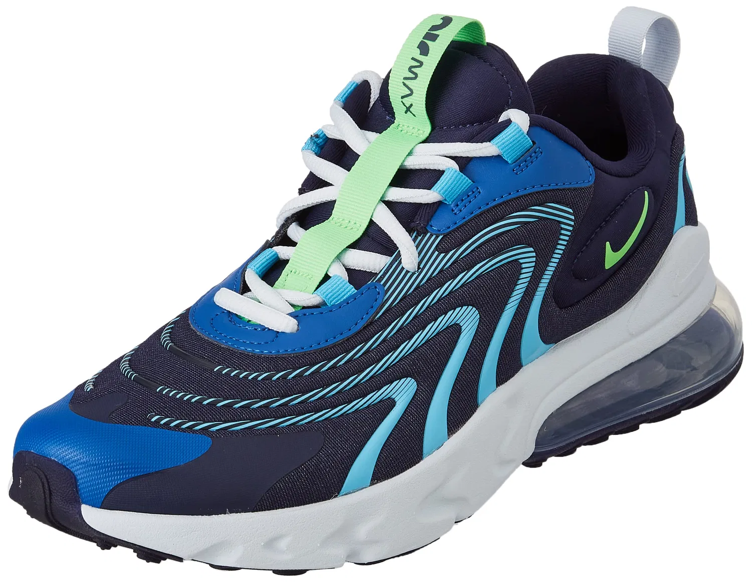 Детские кроссовки для мальчиков с закрытым носком Jr Air Max 270 React Eng Gs NIKE, Blue