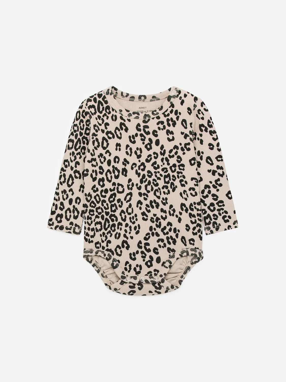 Ребристый комбинезон с длинными рукавами Arket, Beige/Schwarz