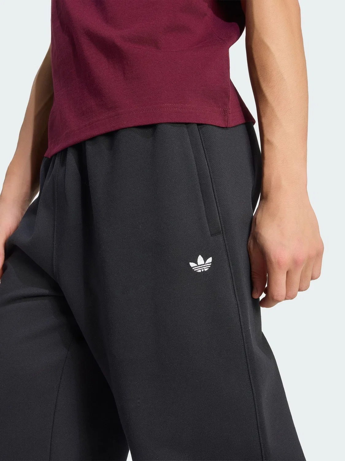 Джоггеры с открытым низом, Trefoil, adidas Originals, черный — фото 4