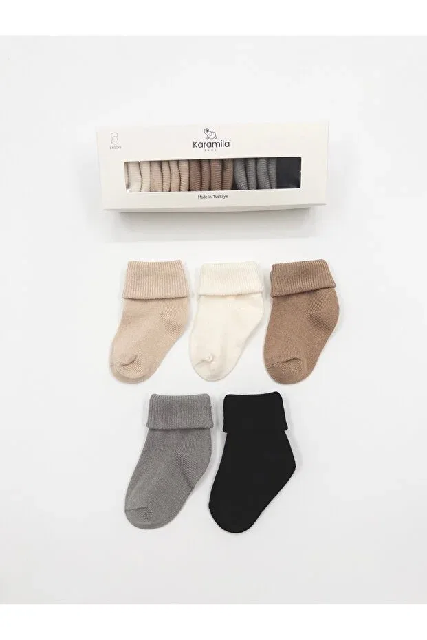 Детские носки из бамбука 5 пар Premium seamless baby socks organic bamboo Karamila, Blue — фото 3