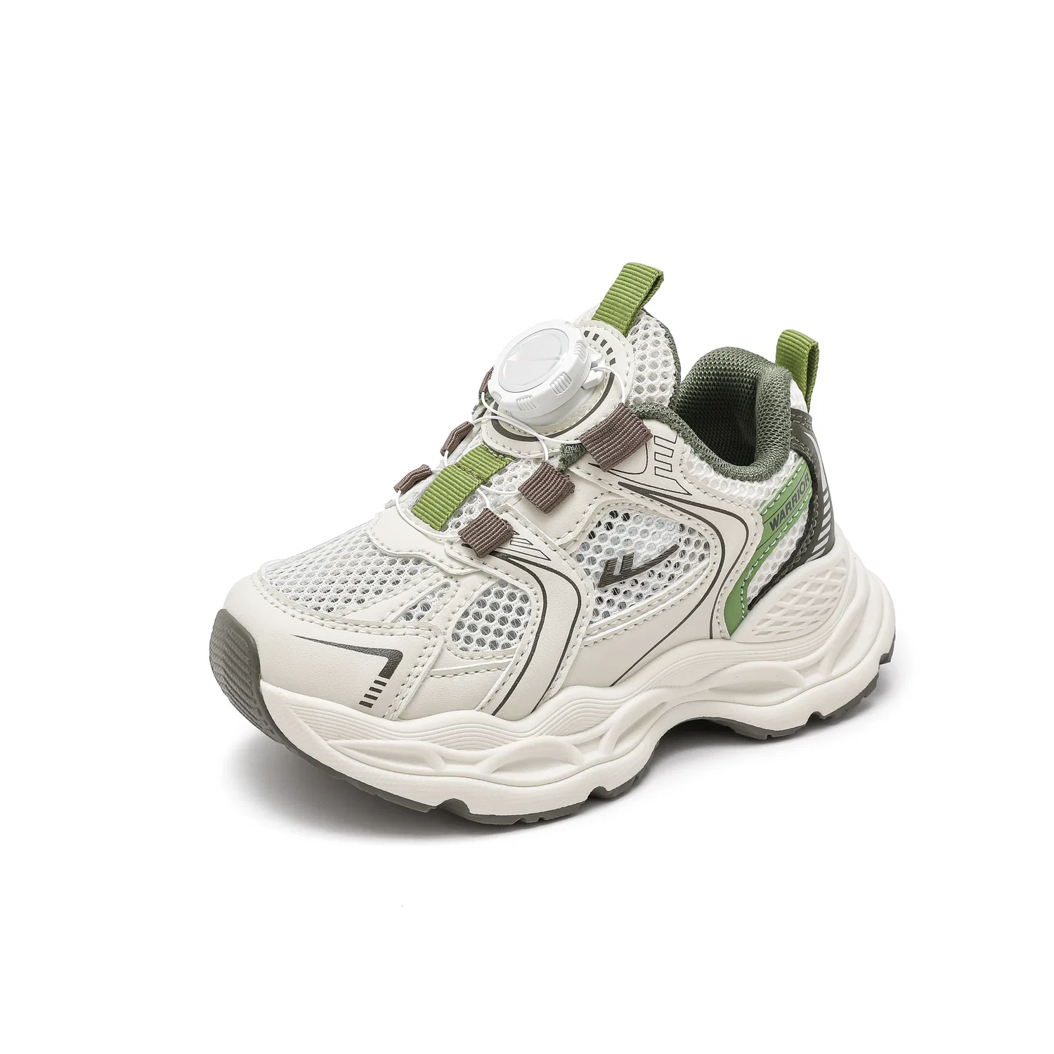 Детские кеды с принтом Beige/Green WARRIOR