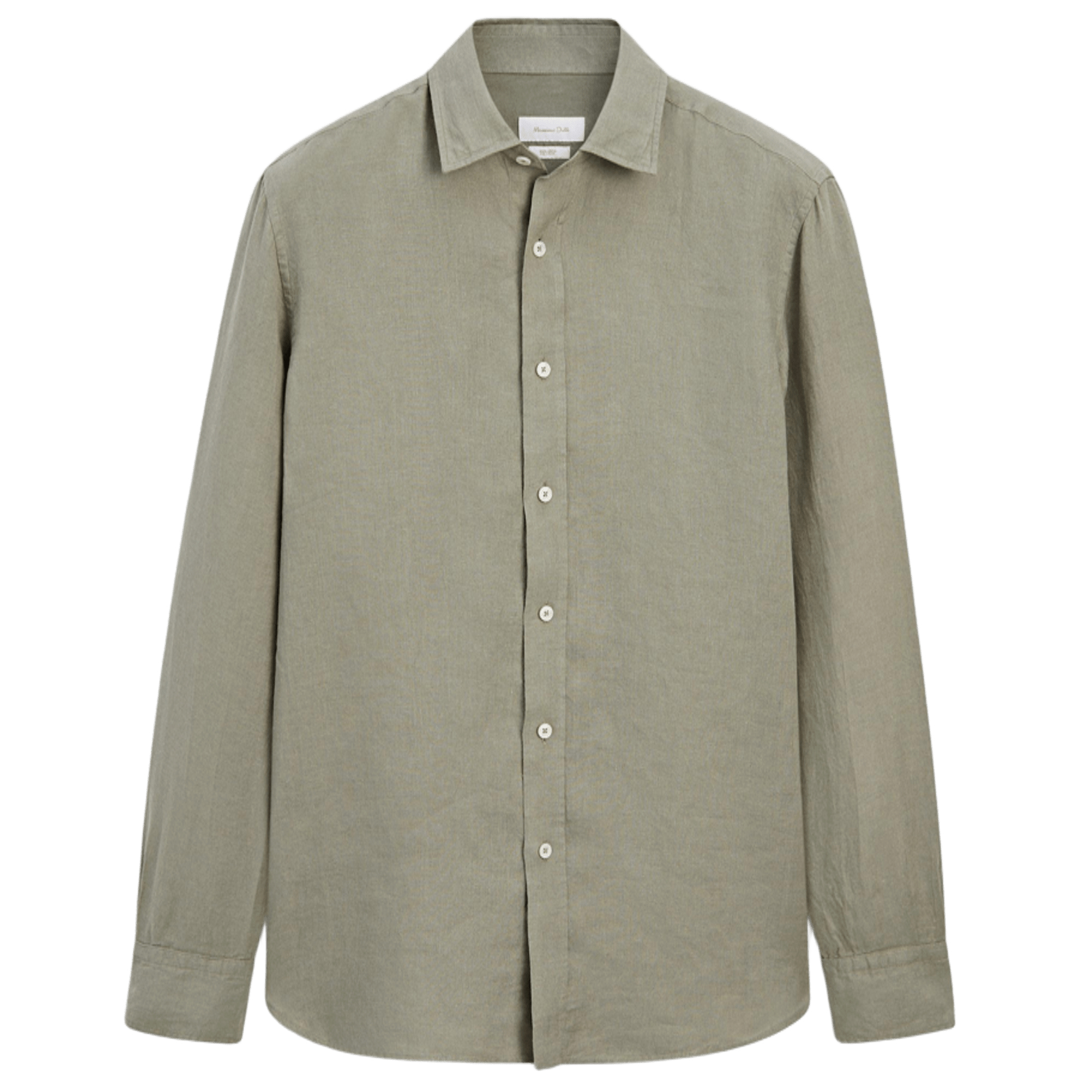 

100% льняная рубашка Massimo Dutti, зеленый