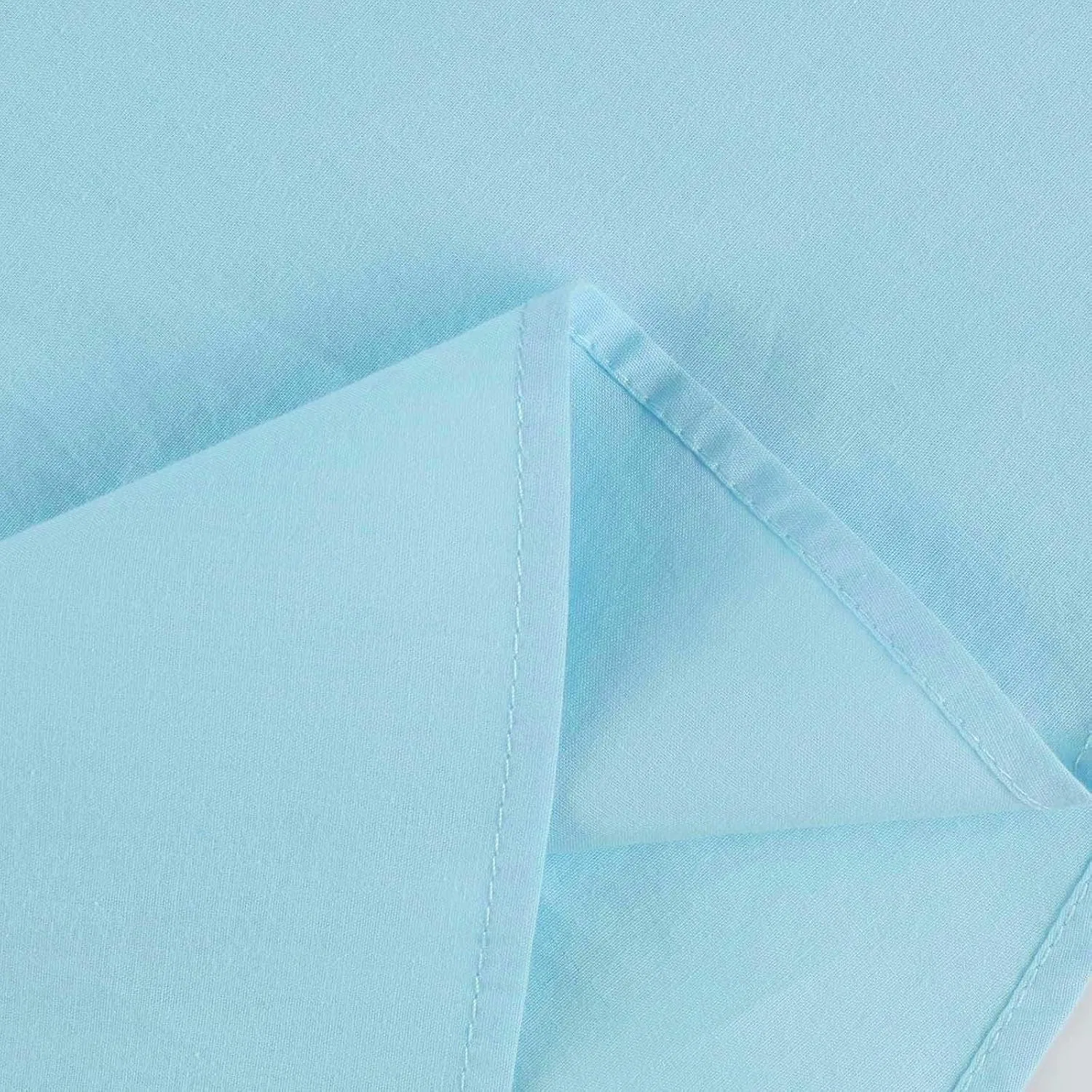 Женское летнее платье макси с V-образным вырезом Cotton Linen, Blue — фото 4