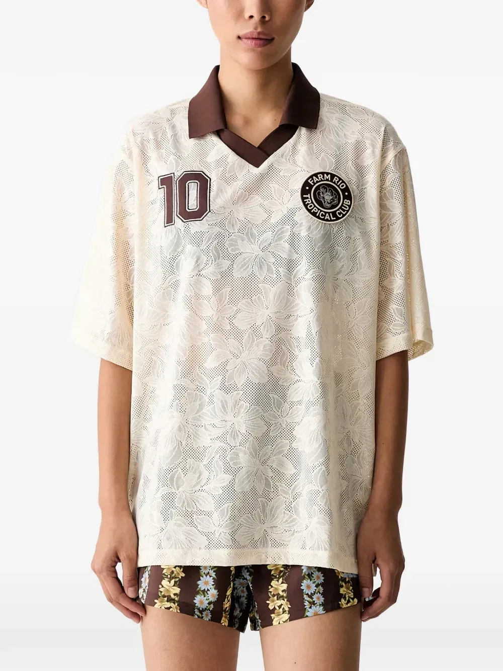 Премиальная футболка X Farm Rio Adidas, бежевый