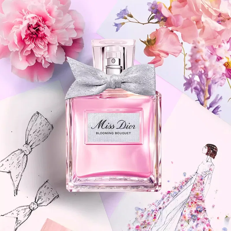 Женский парфюмерный набор Miss Dior Floral Eau De Parfum 30 мл с пудрой и губной помадой, DIOR, Fuchsia Print Shell — фото 3