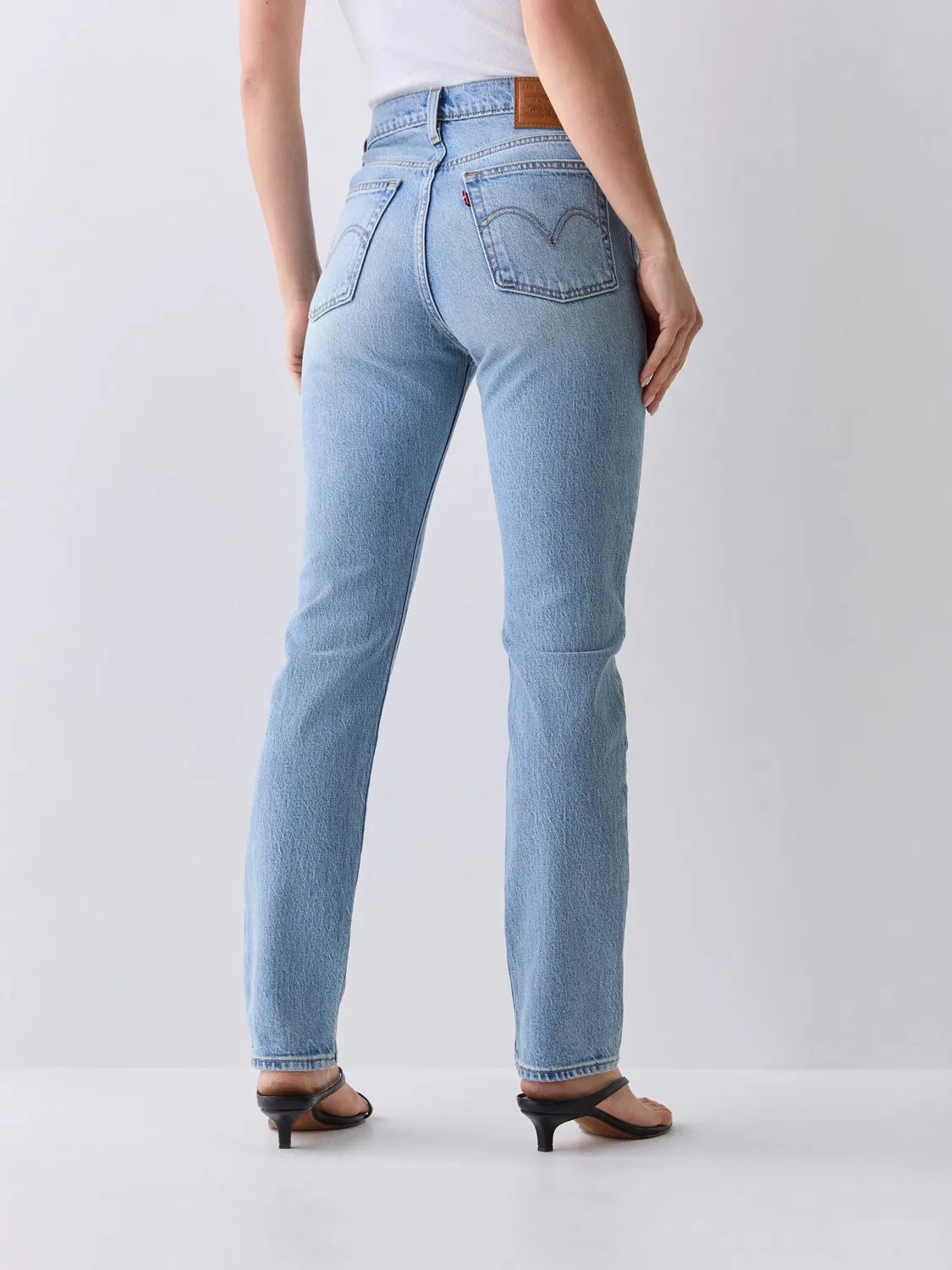 Джинсы Wedgie с высокой посадкой Levi's, Light Blue Denim — фото 3