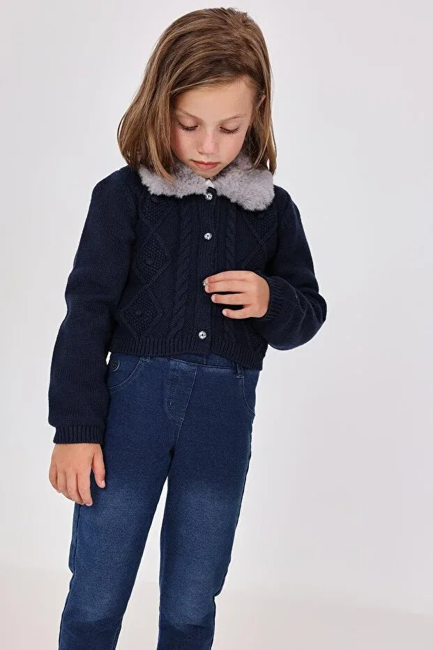 Детское платье-кардиган для девочек хлопковое Boboli, Navy Blue