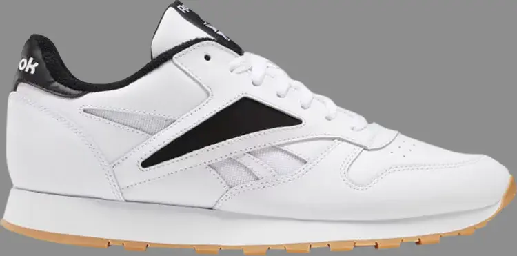 

Кроссовки classic leather mark 'white black' Reebok, белый