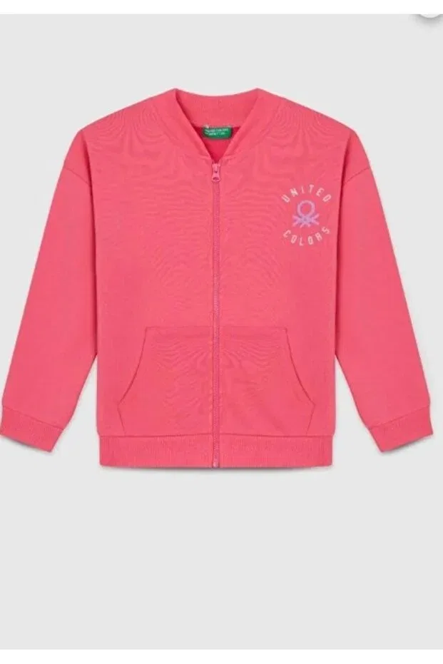 Детские свитшот для девочек хлопковый United Colors Of Benetton, Pink
