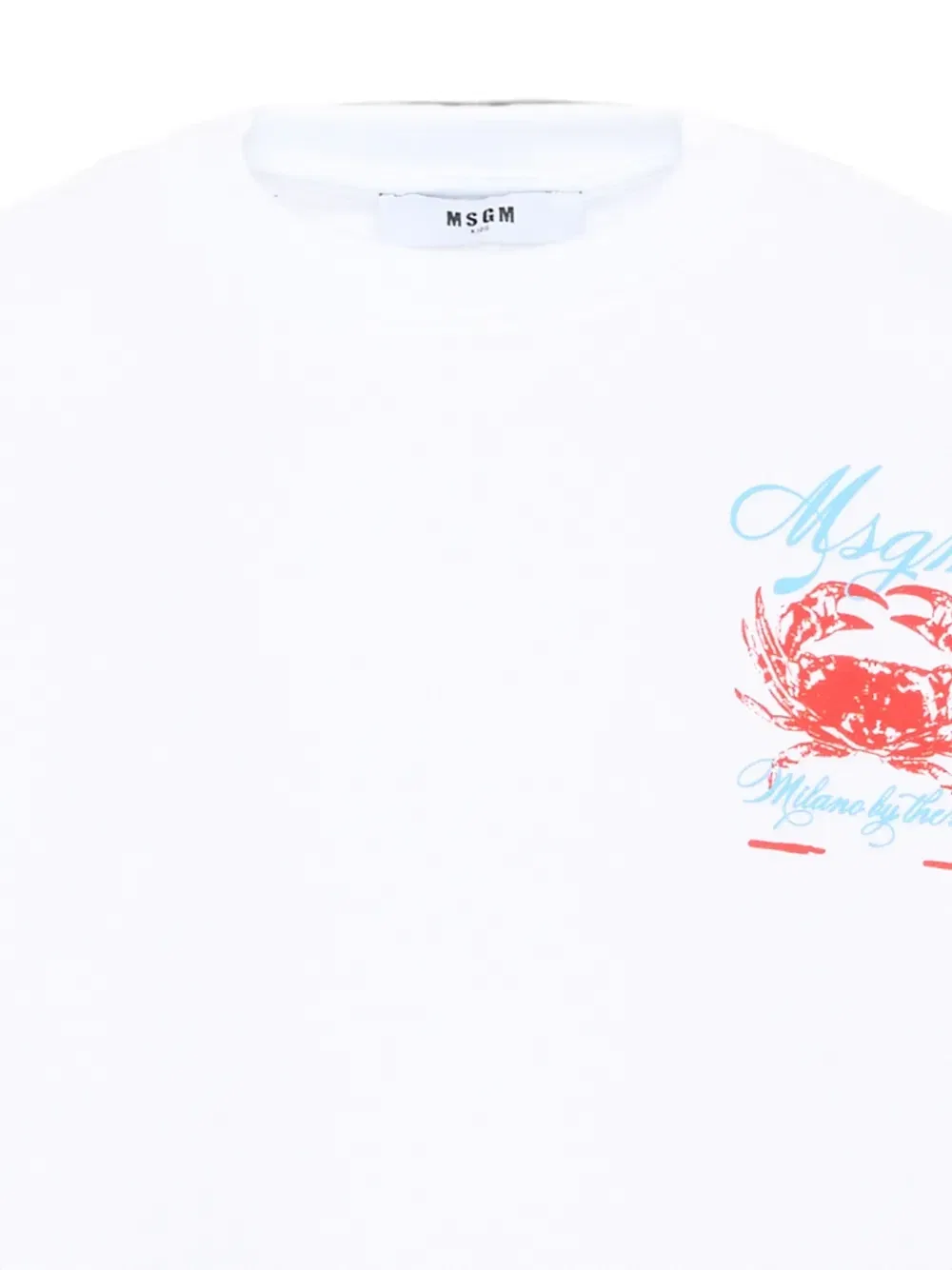 Свитшот с принтом краба Msgm Kids, белый — фото 3