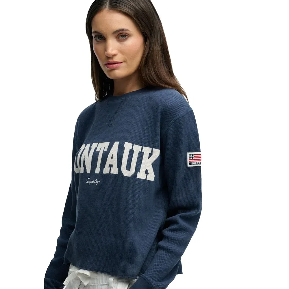Футболка с длинным рукавом Ath Essential Graphic Superdry, синий — фото 4