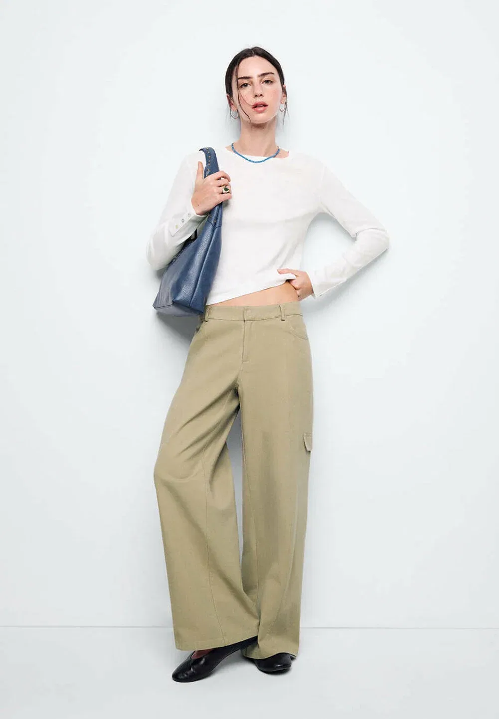 Подростковая футболка с длинными рукавами Mango Kids, Off-White