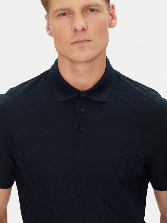 Поло regular fit H-Pack Boss, темно-синий — фото 4
