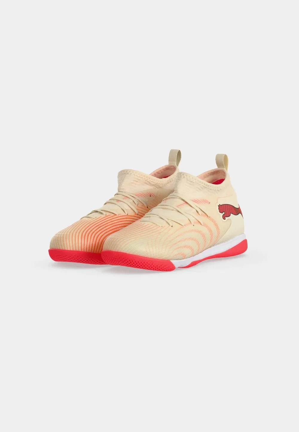 Футбольные бутсы Future 9 Match It Mid Junior унисекс - для игры в помещении Puma, Sugared Almond/White/Ultra Red/Black — фото 3
