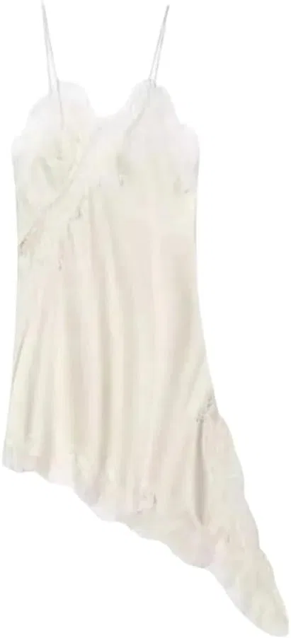 Женское платье с открытыми плечами, Irregular Hem, бежевый
