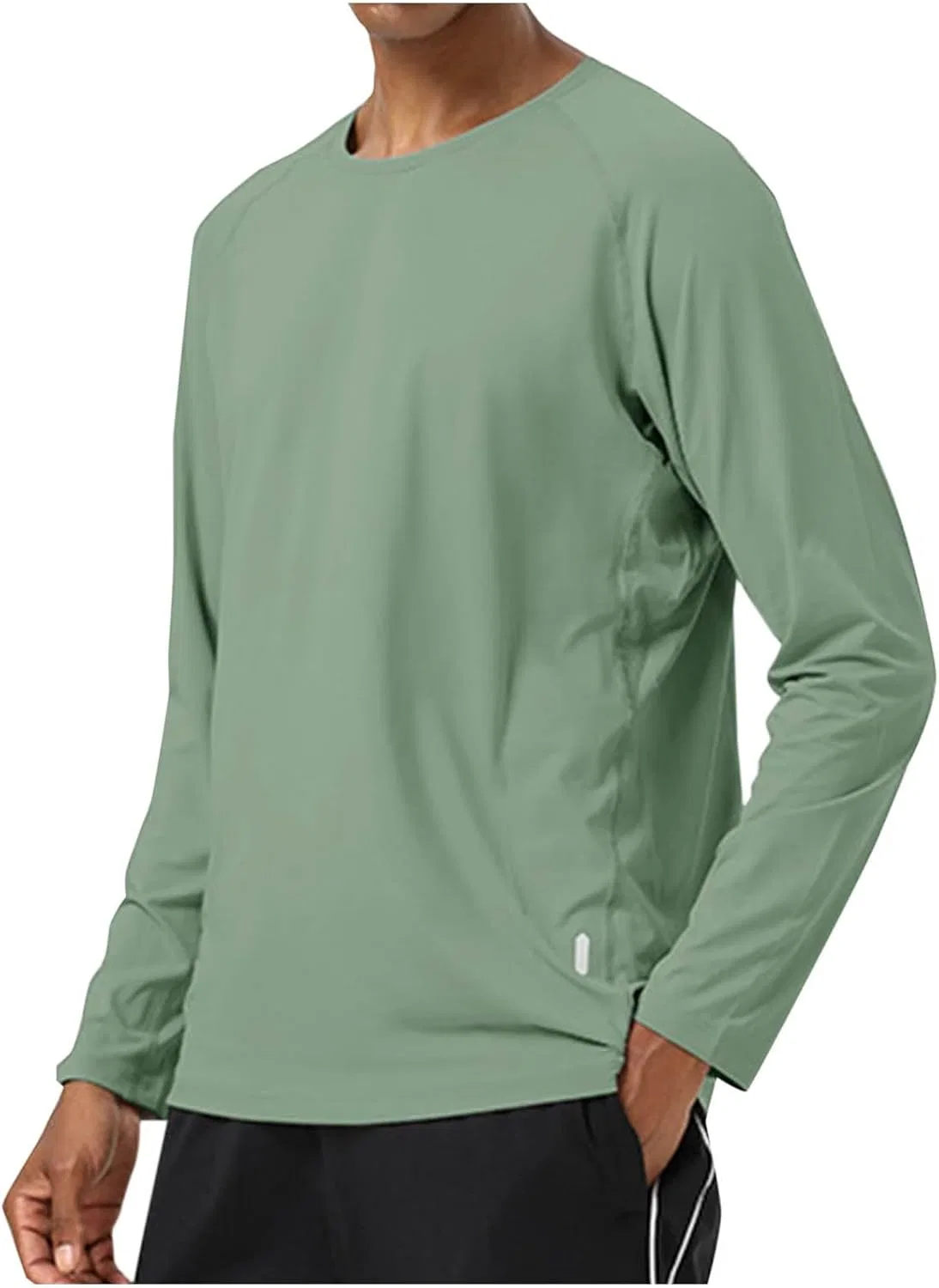 Мужская спортивная футболка на молнии Long Sleeve, Green