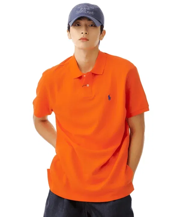 Пике/поло с сетчатой тканью, кастомная slim-fit модель, Polo Ralph Lauren, оранжевый
