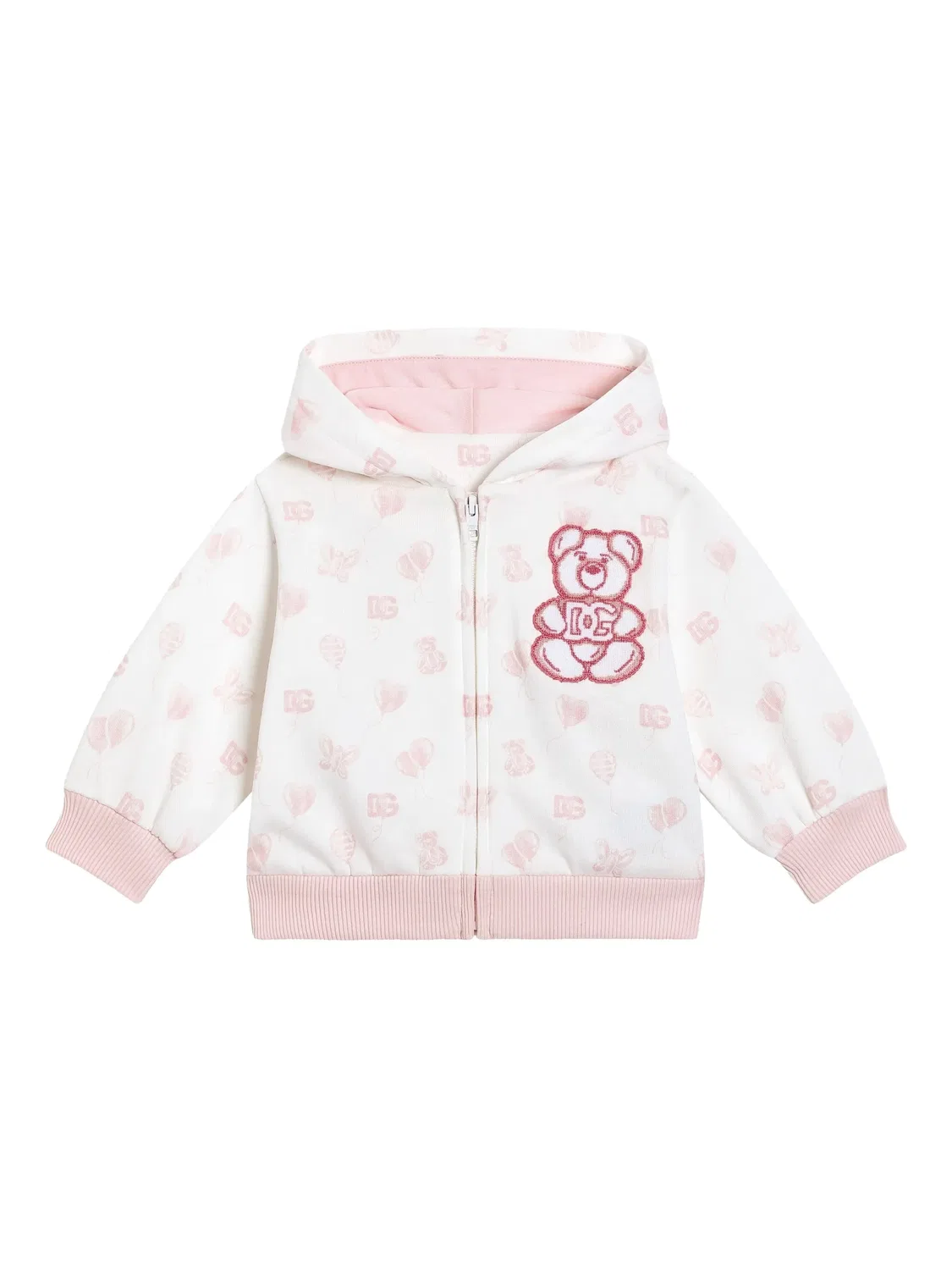 Худи на молнии Dolce & Gabbana Kids, белый