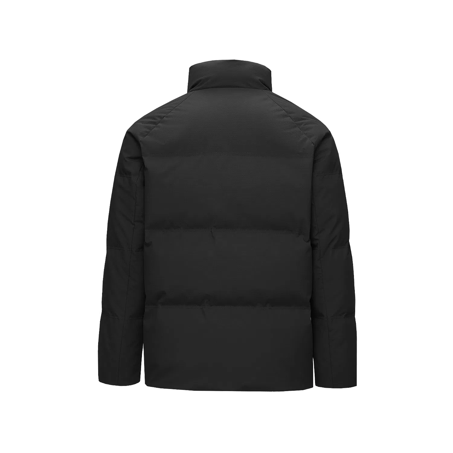Детский пуховик без капюшона со стойкой, модель HLA Down Jackets Unisex Stand Collar Without Hood Moderate, HLA, Black 3K — фото 4