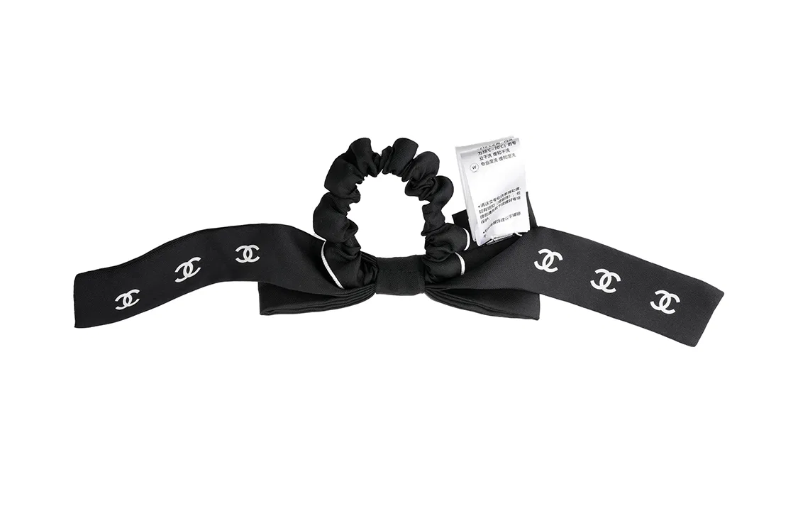 Женская шелковая заколка-бант CHANEL, Black — фото 4