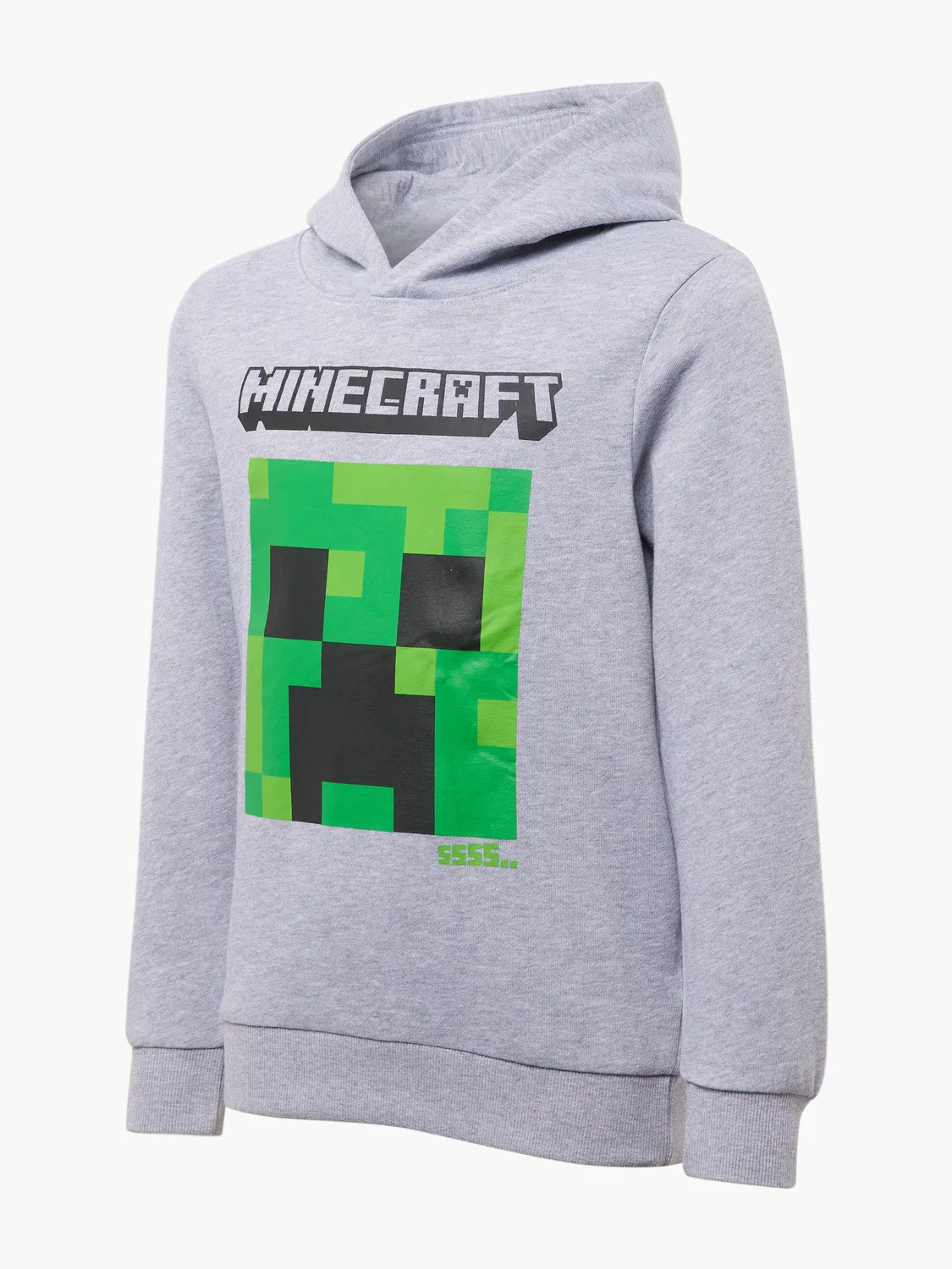 Детское худи с капюшоном Minecraft, серый