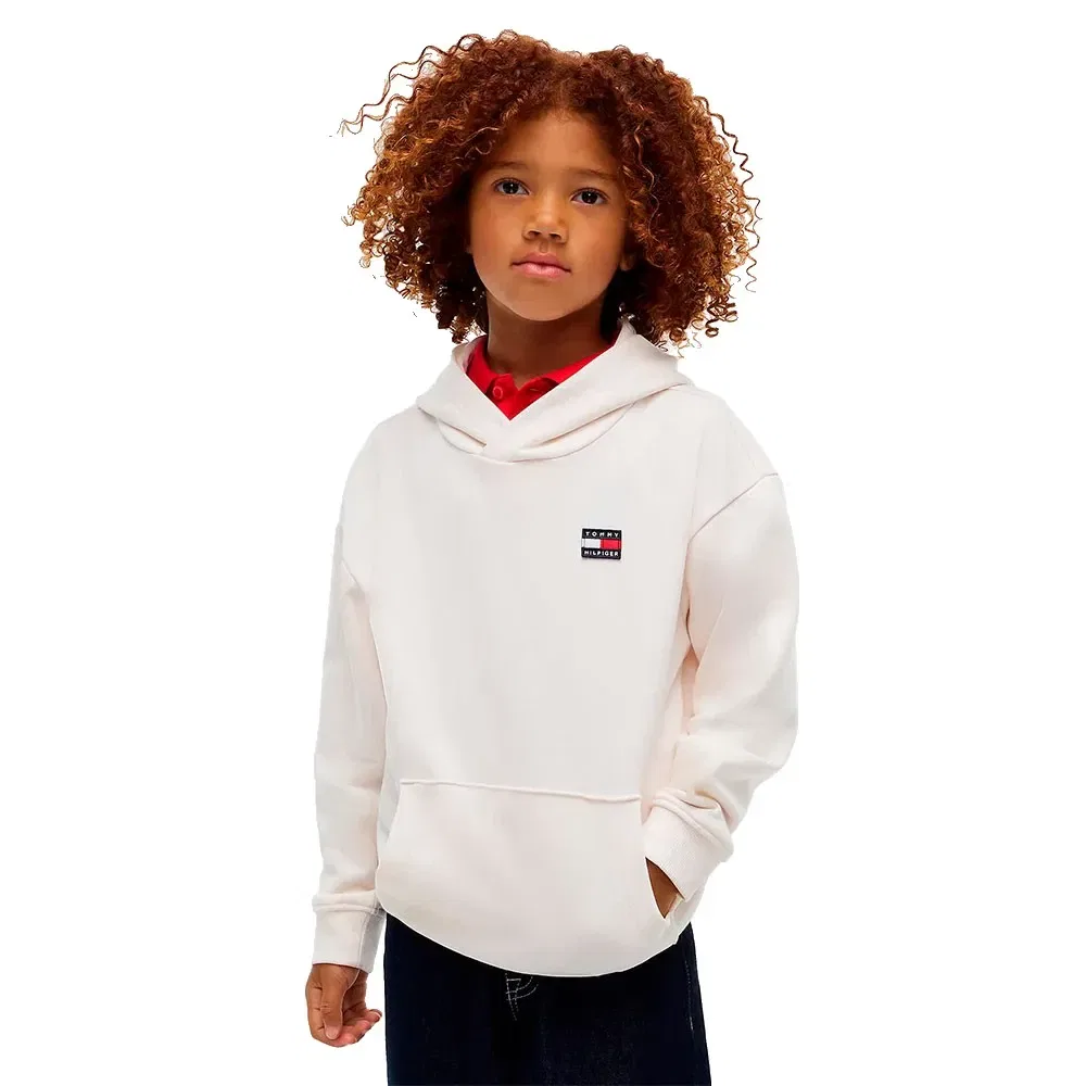 Детское худи для девочек с капюшоном Tommy hilfiger, White