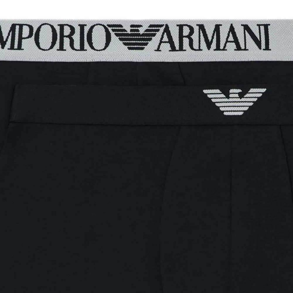 Мужские боксеры-шорты комплект 2 шт EMPORIO ARMANI, Black — фото 4
