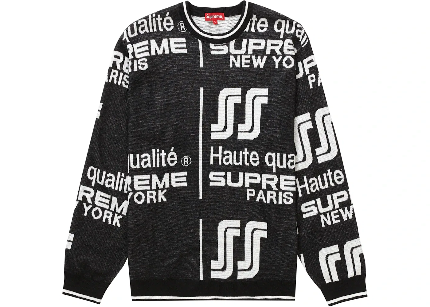 Мужской свитер с длинным рукавом Supreme Sweater, Black