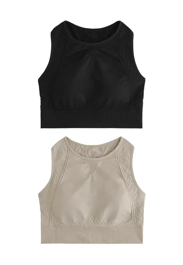 Бюстгальтер бесшовный Regular fit 2 pack Next Black Stone, черный