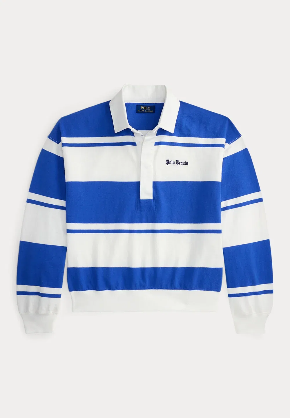 Хлопковая регбийная футболка - толстовка Us Open Polo Ralph Lauren, New Iris Blue/White — фото 4