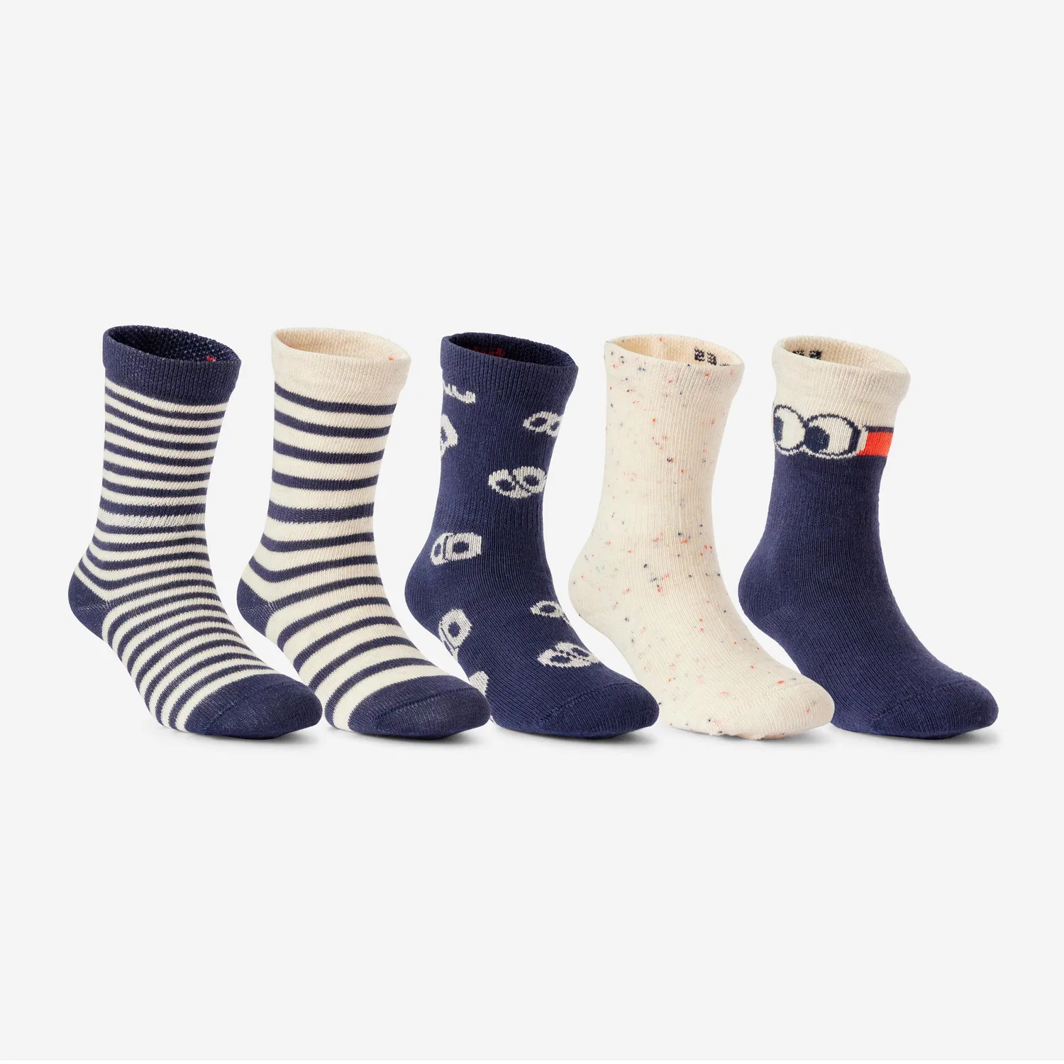 Детские носки с рисунком Turnsocken Kinder halbhoch 5er-Pack, Decathlon, Стальной Синий