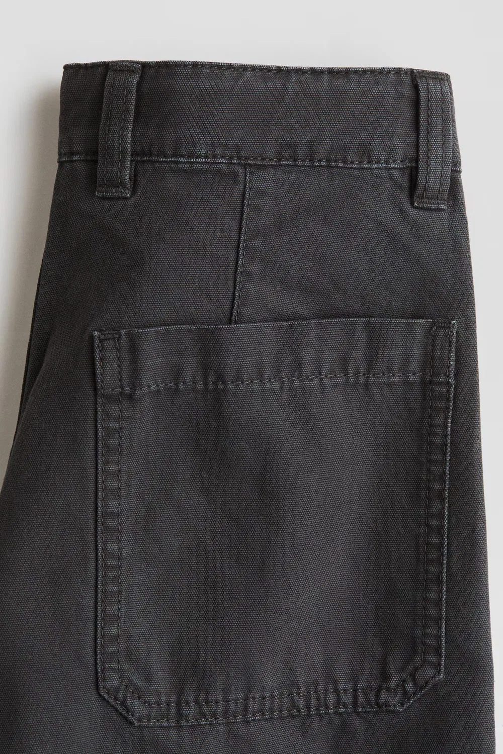 Рабочие брюки свободного кроя H&M, Schwarz Washed Out — фото 4